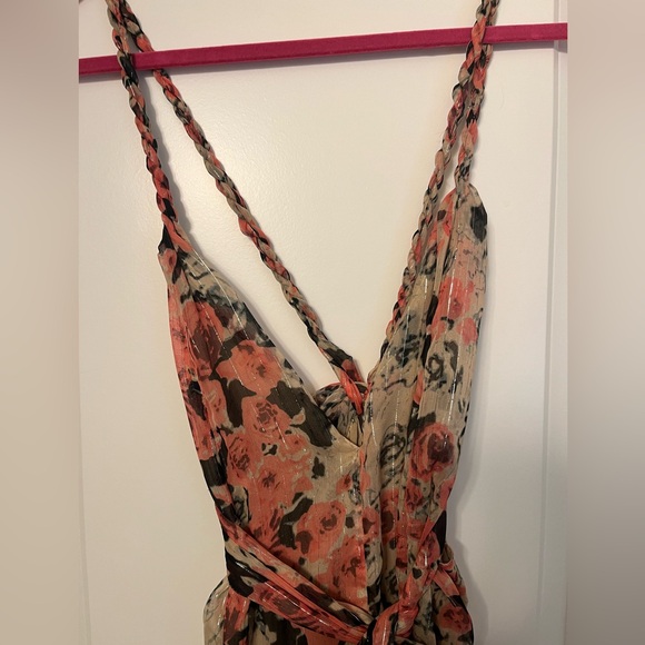 Astr The Label Eartha Floral Women Medium Maxi Dress Backless Twisted Straps - Picture 5 of 5